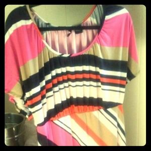 New Directions size 16-18 Body Con Striped Dress